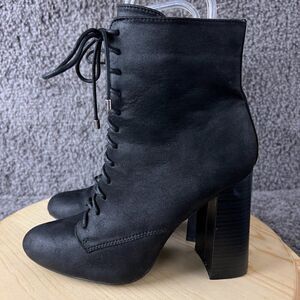 New York Co Boots Womens 10 Black Victorian Cottagecore Goth Lace Up Heels